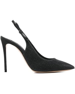 Casadei "Chanel" Triniton Sling Back - Black