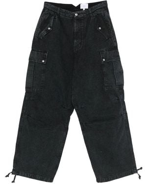 Rhude Cargo Tie-Detail Trousers - Black