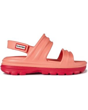 HUNTER Bloom Algae Foam Sandals - Red