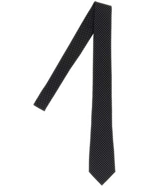 Tom Ford Polka-Dot Silk Tie - Black