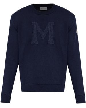 Moncler Logo-Patch Sweatshirt - Blue