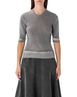 Our Legacy Dual Spray-Dye Wool Knit Top - Grey