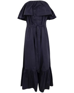Essentiel Antwerp "Joyce" Belted Ruffle Dress - Blue