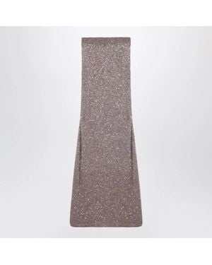 Balenciaga Light/ Maxi Skirt With Sequins - Brown