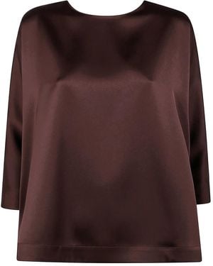 DR. HOPE Back Bottons Blouse - Brown