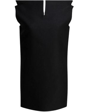 Balenciaga Wool Silk Polyester Dress - Black