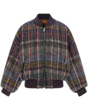 Missoni Check Pattern Bomber Jacket - Grey