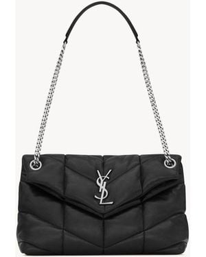 Saint Laurent Loulou Puffer Bag Small - White