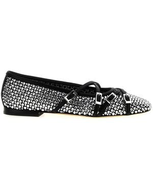 Mach & Mach Mach & Mach 'Crystal Net' Ballet Flats - Black
