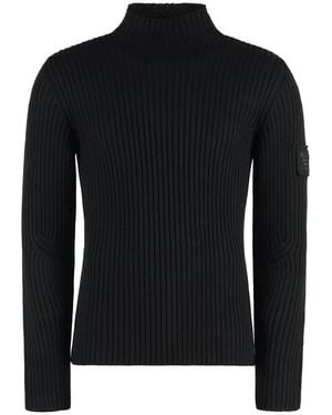 Prada Virgin Wool Turtleneck Sweater - Black