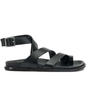 Alohas Leather Sandals - Black