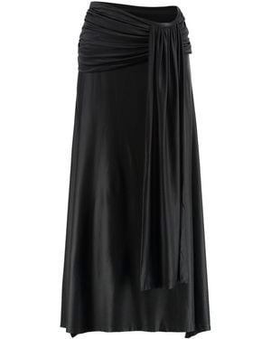 Rabanne Satin Skirt - Black