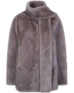 VALENTINI 1972 Cape With Scarf - Brown