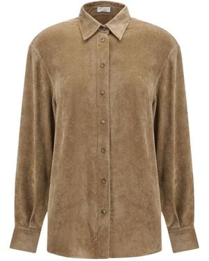 Brunello Cucinelli Snap-Button Shirt - Natural