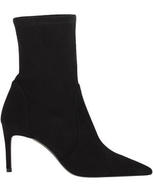 Stuart Weitzman Stuart Power Bootie 75 Suede Ankle Boots With Stiletto Heel - Black