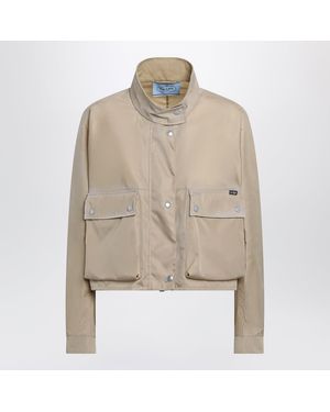 Prada Short Re-Nylon Raincoat - Natural
