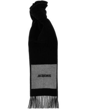 Jacquemus 'L'Echarpe Rond Carré' Scarf - Black