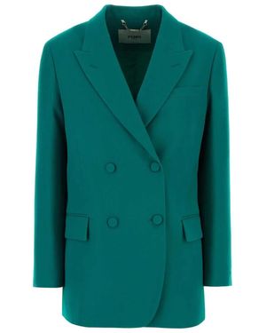 Fendi Giacca Grain De Poudre - Green