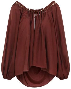 Zimmermann Aster Silk Blouse - Red