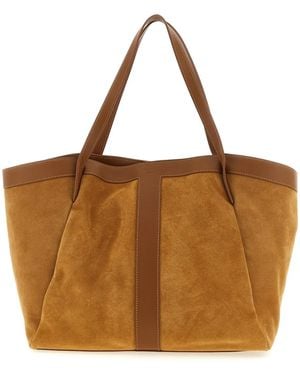 Twinset Twin Set Suede Shopping Bag - Brown