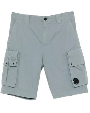 C.P. Company C.P.Company Lens-Detail Cargo Shorts - Blue