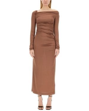 Helmut Lang Midi Dress - Brown