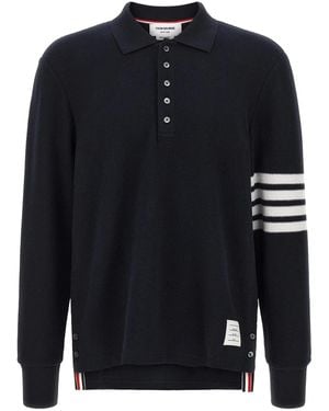Thom Browne '4 Bar' Polo Shirt - Blue