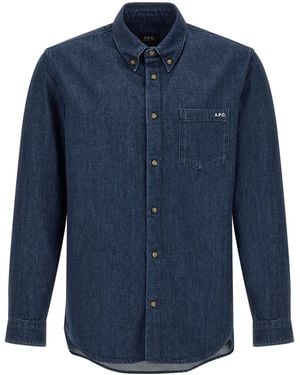 A.P.C. 'New Greg' Shirt - Blue
