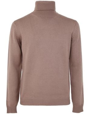 Nuur Long Sleeve Turtle Neck Jumper - Brown