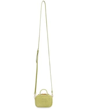 Miu Miu Beau Micro Suede Bag - Metallic