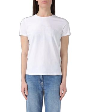 Elisabetta Franchi Jersey T-Shirt With Embroidered Logo - White