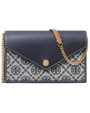 Tory Burch T-Monogram Envelope Wallet On Chain - Blue