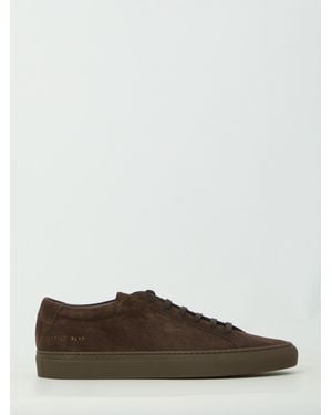 Common Projects Dark Suede Achilles Premium Trainers - Brown