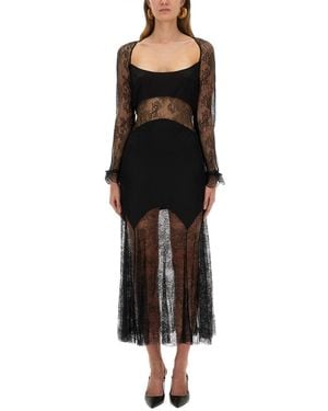 Nina Ricci Long Lace Dress - Black