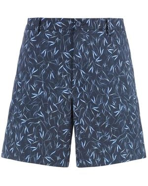 BOSS Cotton Bermuda Shorts - Blue