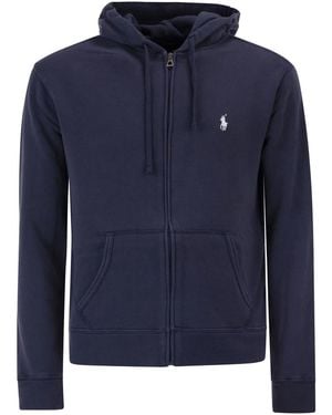 Polo Ralph Lauren Hooded Terry Cloth Sweatshirt - Blue