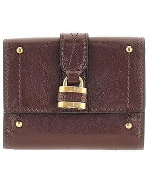 Chloé Mini Paddington Tri-Fold Wallet - Purple