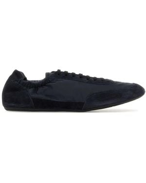 Prada Nylon And Suede Trainers - Black