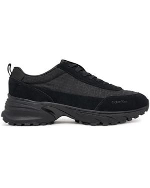 Calvin Klein Triple Leather Trainer - Black
