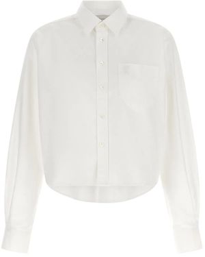 Ami Paris 'Ami De Coeur' Cropped Shirt - White