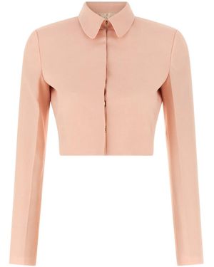 Alberta Ferretti Tropical Wool Blazer - Pink