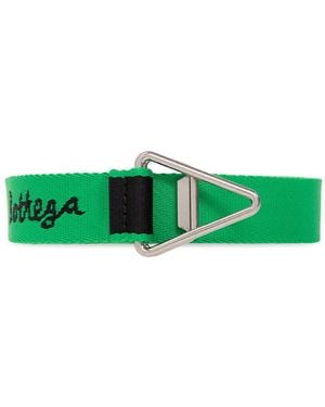 Bottega Veneta Triangle Logo Nastro Reverse Belt - Green