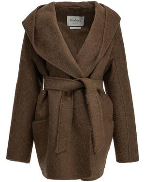 Max Mara Short Camel-Colored Coat - Green