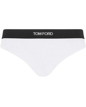 Tom Ford Thong With Logo - White