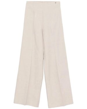 Herno Viscose Linen Polyamide Trousers - White