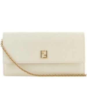 Fendi Chain Wallet - White