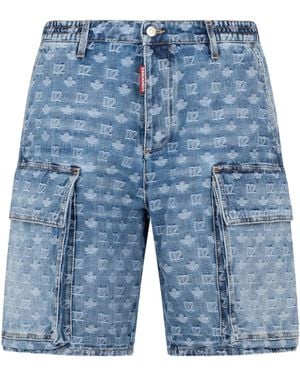 DSquared² Cotton Shorts - Blue
