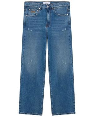 MSGM Distressed Jeans - Blue