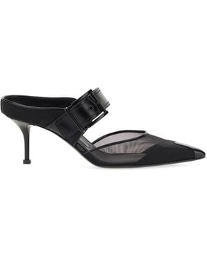 McQueen Punk Sandal With Buckle - White