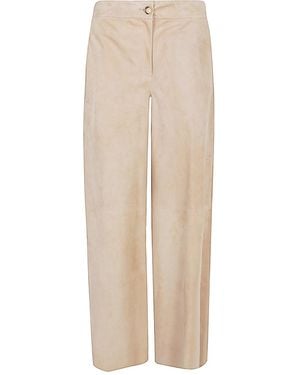 Via Masini 80 Trousers - Natural